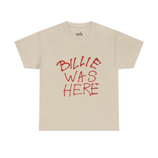 Billie Was Here Graphic Tee Red Title