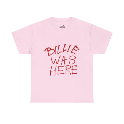Billie Was Here Graphic Tee Red Title