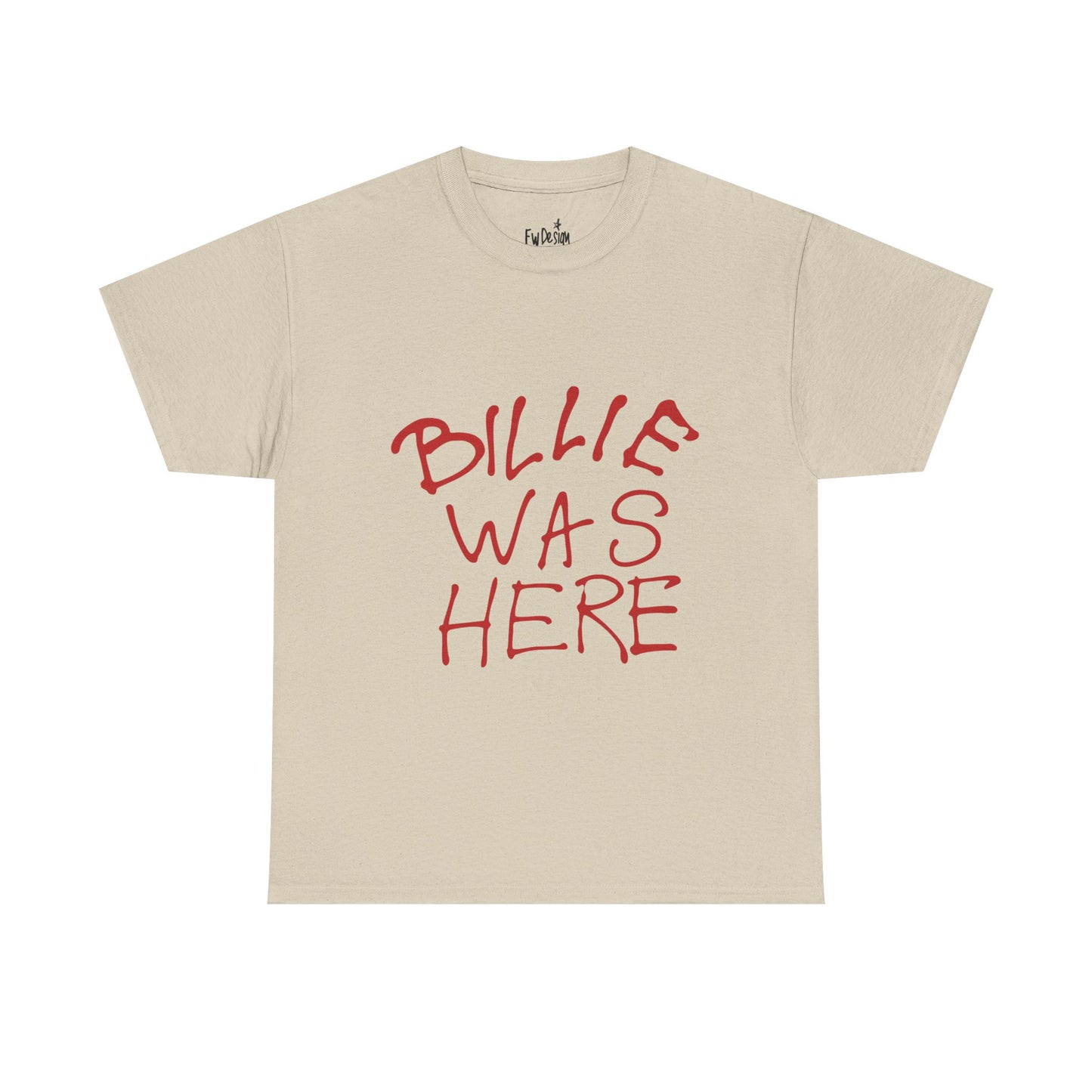 Billie Was Here Graphic Tee Red Title