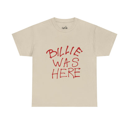 Billie Was Here Graphic Tee Red Title