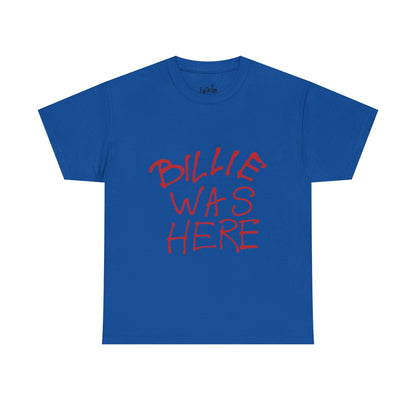 Billie Was Here Graphic Tee Red Title