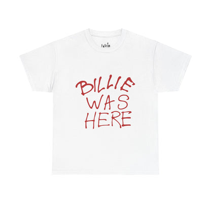 Billie Was Here Graphic Tee Red Title