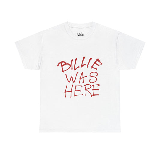 Billie Was Here Graphic Tee Red Title